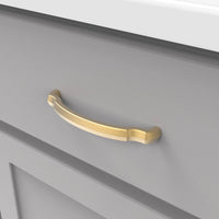 Veranda Collection Pull 5-1/16'' cc Brushed Golden Brass Finish H077864BGB