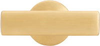 Woodward Collection T-Knob 1-15/16'' X 15/16'' Brushed Golden Brass Finish H077878BGB