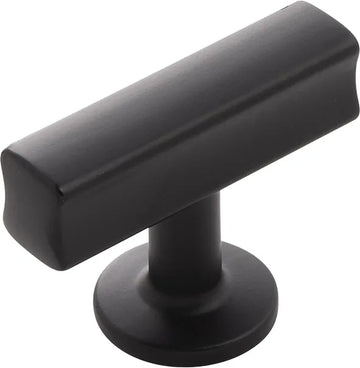 Woodward Collection T-Knob 1-15/16'' X 15/16'' Matte Black Finish H077878MB