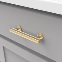 Woodward Collection Pull 3-3/4'' cc Brushed Golden Brass Finish H077881BGB