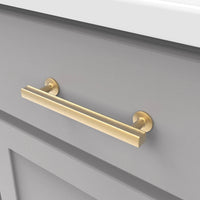 Woodward Collection Pull 5-1/16'' cc Brushed Golden Brass Finish H077882BGB