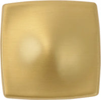 Dover Collection Knob 1-1/4'' Square Brushed Golden Brass Finish H078769BGB