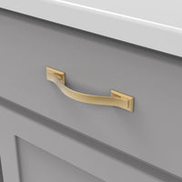 Dover Collection Pull 3-3/4'' cc Brushed Golden Brass Finish H078771BGB