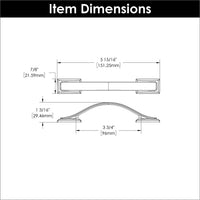 Dover Collection Pull 3-3/4'' cc Matte Black Finish H078771MB