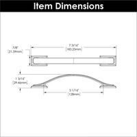 Dover Collection Pull 5-1/16'' cc Satin Nickel Finish H078772SN
