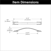 Dover Collection Pull 6-5/16'' cc Satin Nickel Finish H078773SN
