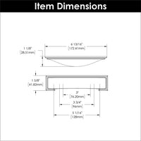 Dover Collection Cup Pull 3'', 3-3/4'' & 5-1/16'' (128mm) cc Brushed Golden Brass Finish H078775BGB