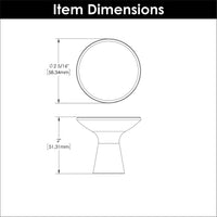 Maven Collection Hook Knob 2-5/16'' Diameter Brushed Golden Brass Finish H078782BGB