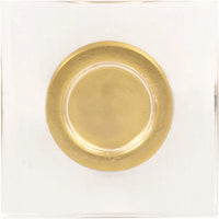 Crystal Palace Collection Knob 1-3/8'' Square Crysacrylic with Brushed Golden Brass Finish H079525-CABGB