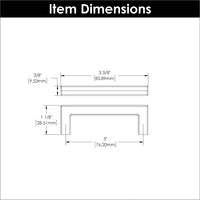 Skylight Collection Pull 3'' cc Polished Nickel Finish HH075326-14