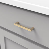 Skylight Collection Pull 3-3/4'' cc Brushed Golden Brass Finish HH075327-BGB