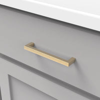 Skylight Collection Pull 5-1/16'' cc Brushed Golden Brass Finish HH075328-BGB