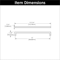Skylight Collection Pull 12'' cc Polished Nickel Finish HH075336-14