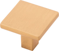 Skylight Collection Knob 1-1/4'' Square Brushed Golden Brass Finish HH075341-BGB