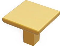 Skylight Collection Knob 1-1/4'' Square Brushed Golden Brass Finish HH075341-BGB
