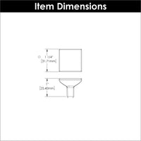 Skylight Collection Knob 1-1/4'' Square Brushed Golden Brass Finish HH075341-BGB