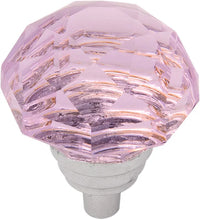 Crystal Palace Collection Knob 1-1/4'' Diameter Glass with Chrome Finish HH075854-GLCH