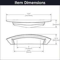 Velocity Collection Cup Pull 3'' & 3-3/4'' cc Flat Ultra Brass Finish HH74642-FUB