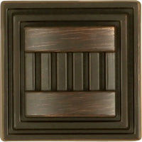 Sydney Collection Knob 1-5/16'' Square Vintage Bronze Finish HH74670-VB