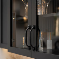 Refined Rustic Collection Cup Pull 3'' & 3-3/4'' cc Black Iron Finish P3004-BI