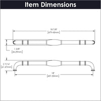 Williamsburg Collection Appliance Pull 18'' cc Stainless Steel Finish K50-SS