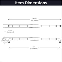 Williamsburg Collection Appliance Pull 24'' cc Stainless Steel Finish K51-SS