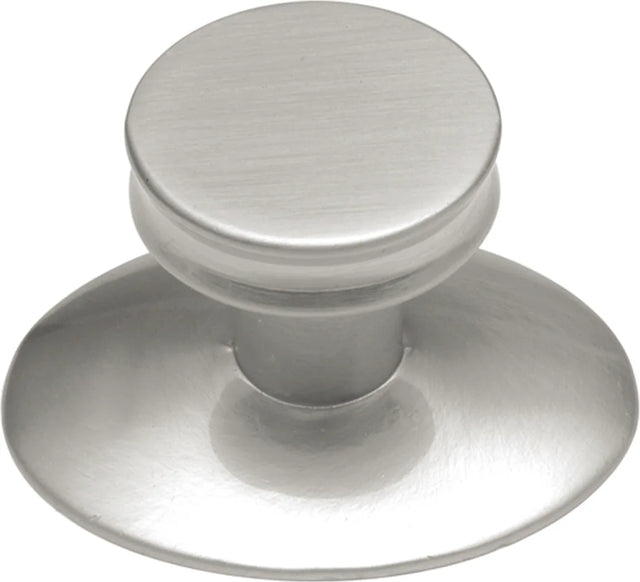 Metropolis Collection Knob with Backplate 1'' Diameter Satin Nickel Finish K65-SN