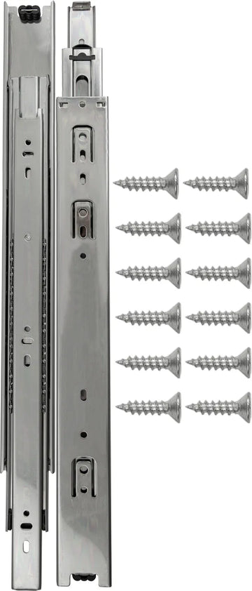Drawer Slide Side Mount Full Extension 16'' Cadmium Finish P1050/16-2C