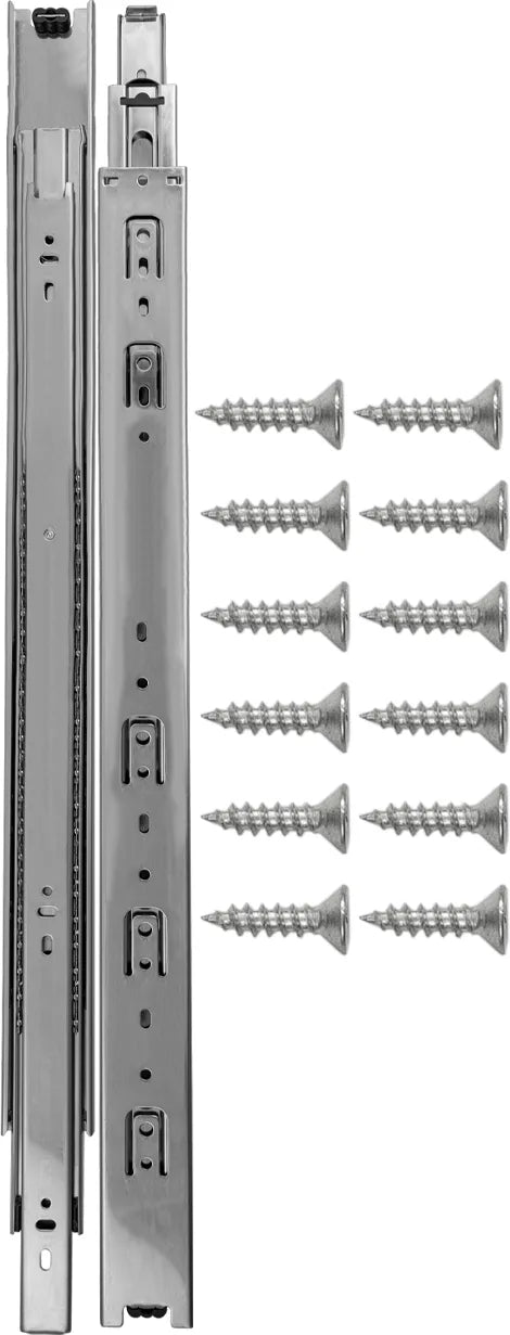 Drawer Slide Side Mount Full Extension 24'' Cadmium Finish P1050/24-2C