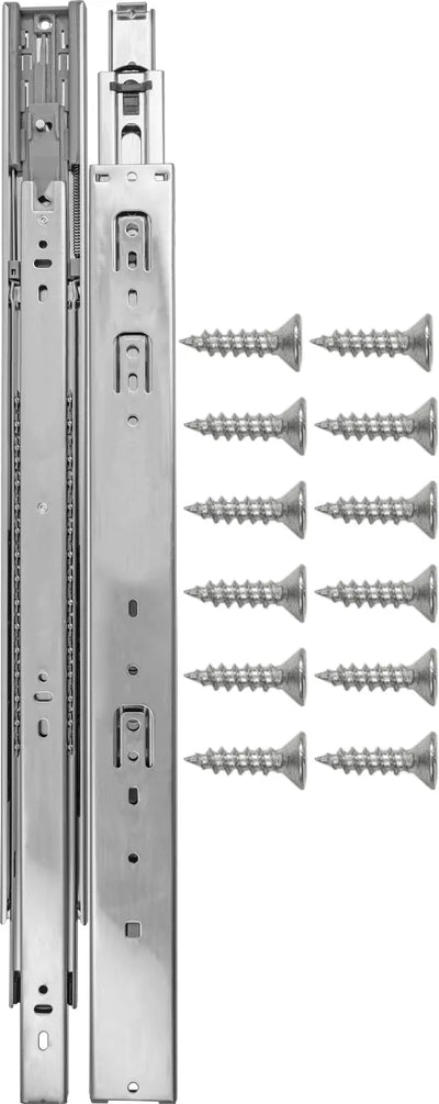 Drawer Slide Side Mount Soft Close Full Extension 18'' Cadmium Finish P1055/18-2C