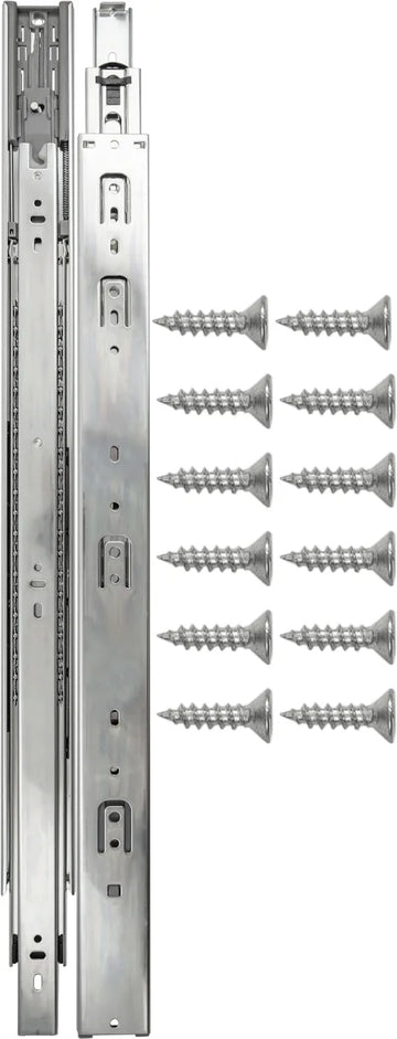 Drawer Slide Side Mount Soft Close Full Extension 22'' Cadmium Finish P1055/22-2C