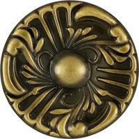 Cavalier Collection Knob 1-1/2'' Diameter Antique Brass Finish P119-AB