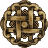 Cavalier Collection Knob 1-1/2'' Diameter Antique Brass Finish P126-AB