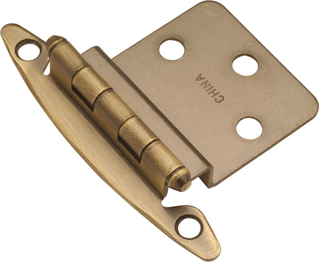 Hinge 3/8'' Inset Surface Face Frame Free Swinging Antique Brass Finish P140-AB