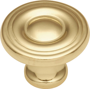 Conquest Collection Knob 1-3/16'' Diameter Polished Brass Finish P14402-3