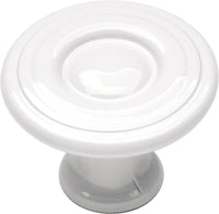Conquest Collection Knob 1-3/16'' Diameter White Finish P14402-W