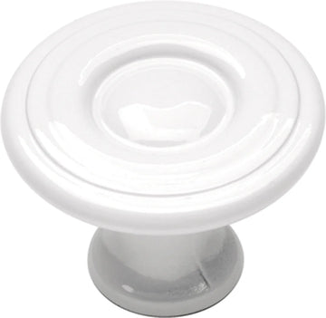Conquest Collection Knob 1-3/16'' Diameter White Finish P14402-W