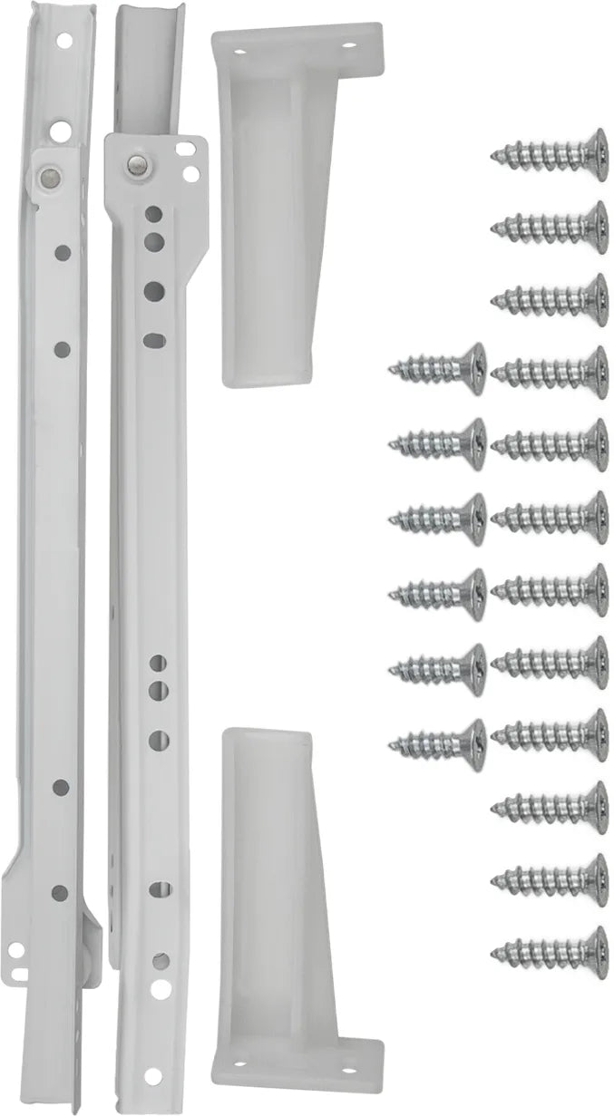Drawer Slides Drawer Slide Bottom Mount 3/4 Extension 14'' White Finish P1700/14-W