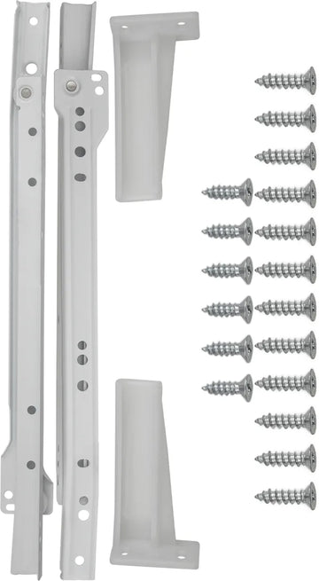 Drawer Slides Drawer Slide Bottom Mount 3/4 Extension 14'' White Finish P1700/14-W