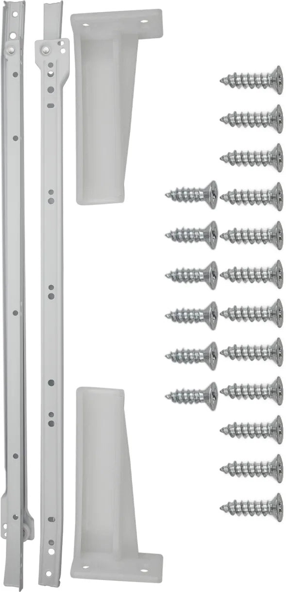 Drawer Slides Drawer Slide Bottom Mount 3/4 Extension 22'' White Finish P1700/22-W