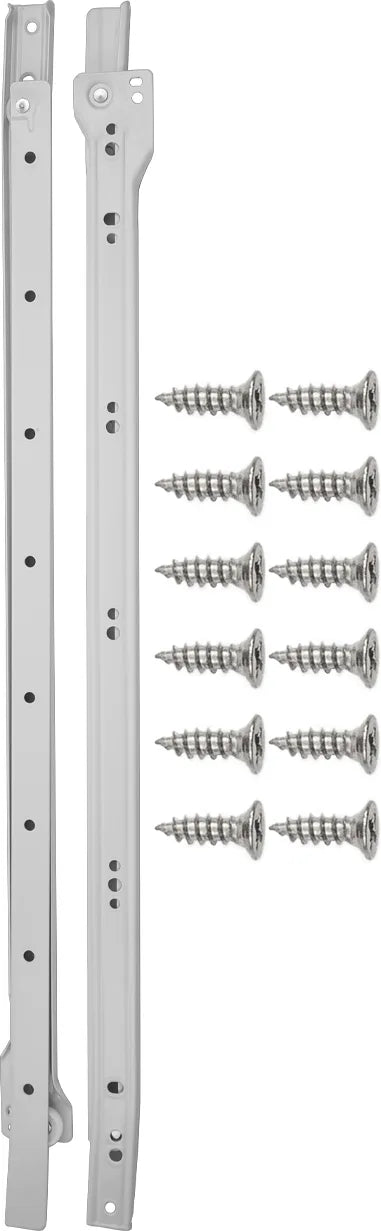 Drawer Slides Drawer Slide Side Mount 3/4 Extension 22'' White Finish P1750/22-W