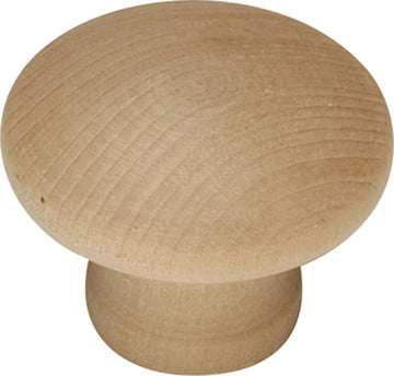 Natural Woodcraft Collection Knob 1-1/4'' Diameter Unfinished Wood Finish P184-UW