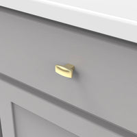 Metropolis Collection Knob Oval 1-7/16'' x 3/4'' Ultra Brass Finish P208-UB