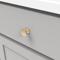 American Diner Collection Knob 1'' Diameter Brushed Golden Brass Finish P2140-BGB