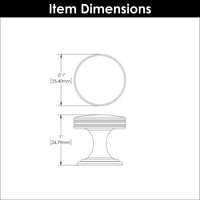 American Diner Collection Knob 1'' Diameter Chrome Finish P2140-CH