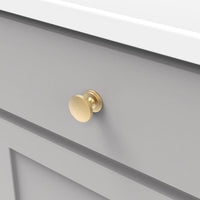 American Diner Collection Knob 1-3/8'' Diameter Brushed Golden Brass Finish P2142-BGB