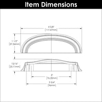 American Diner Collection Cup Pull 3'' & 3-3/4'' cc Brushed Golden Brass Finish P2144-BGB