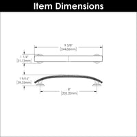 American Diner Collection Appliance Pull 8'' cc Stainless Steel Finish P2146-SS