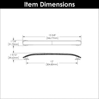 American Diner Collection Appliance Pull 12'' cc Stainless Steel Finish P2147-SS