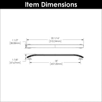 American Diner Collection Appliance Pull 18'' cc Satin Nickel Finish P2148-SN